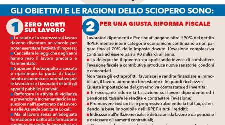 L'11 aprile 4 ore di sciopero generale nei settori privati: al via le iniziative territoriali di CGIL e UIL