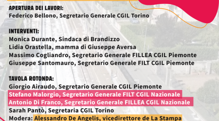 Brandizzo, il lavoro chiede giustizia: appuntamento al 24 settembre in piazza Carlo Tempia