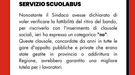 Alessandria: il voltafaccia del sindaco sul bando di gara per il servizio scuolabus