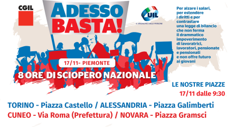 Il 17 novembre è sciopero: a incrociare le braccia istruzione, servizi pubblici, trasporti e servizi postali