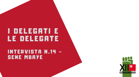 I delegati delle categorie: Sene Mbaye, CGIL Cuneo