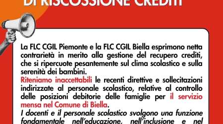 Mensa a Biella: i docenti non sono agenti di riscossione crediti
