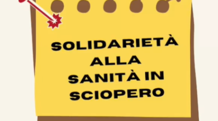 Solidarietà a medici ed infermieri in sciopero